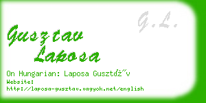 gusztav laposa business card